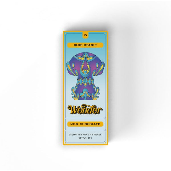 Wonder – Psilocybin Chocolate Bar – Milk Chocolate – Blue Meanie